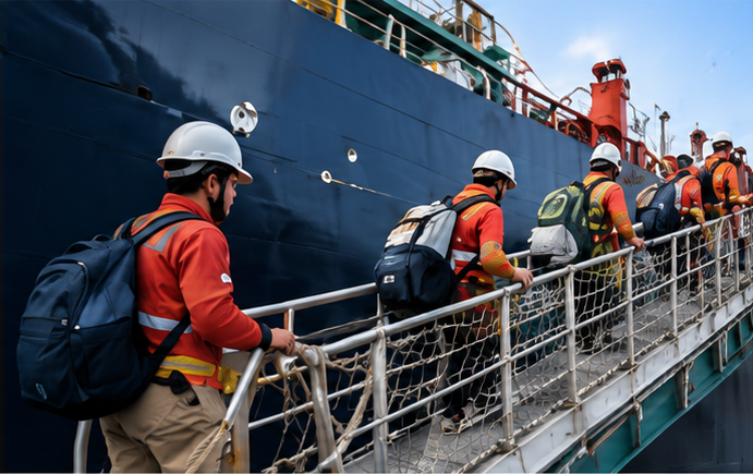 Boat transfer to and from a vessel in port